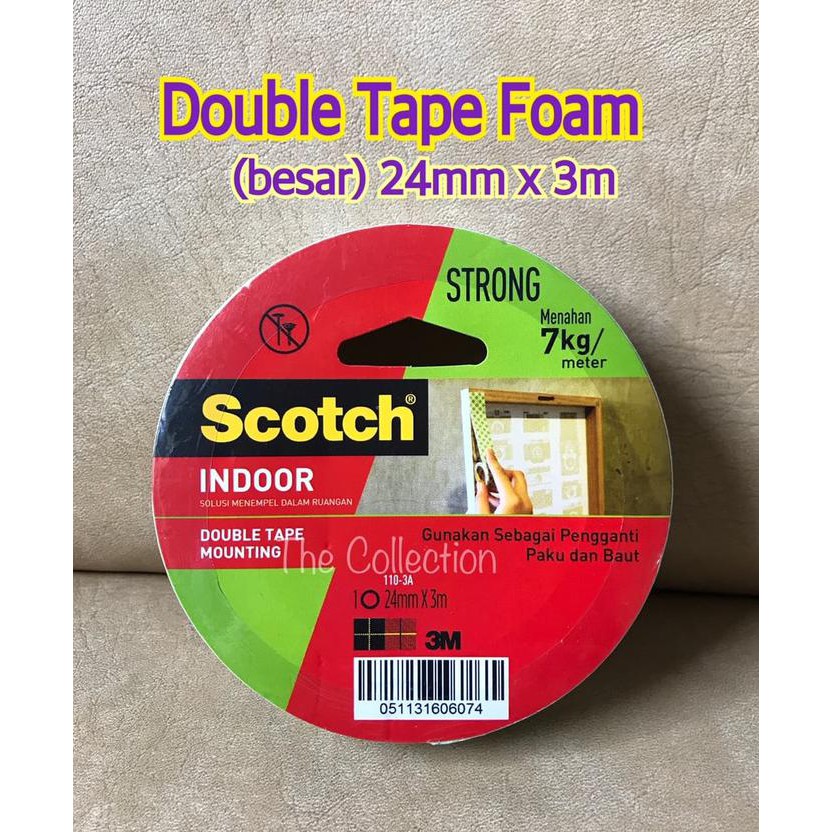 

[[BISA COD]] ATK0535SC BESAR 1 inch 24mm x 3m Scotch Double Tape Foam 3M craft GRATIS ONGKIR Kode