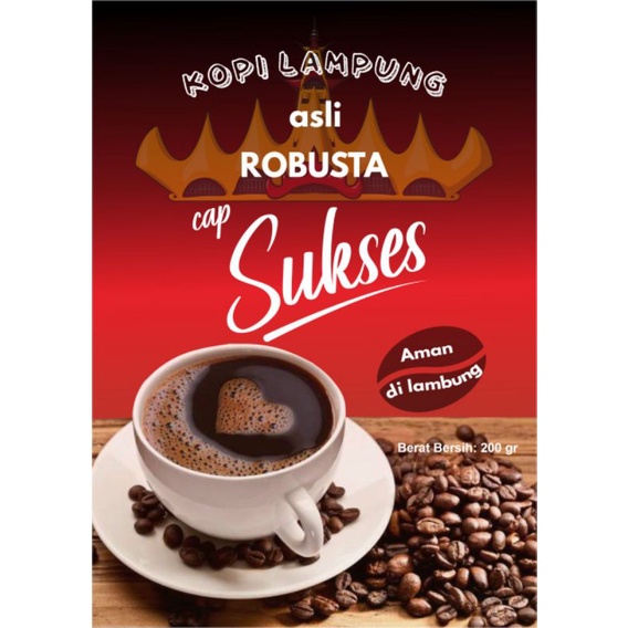 

Kopi lampung asli robusta cap sukses 1000 gram