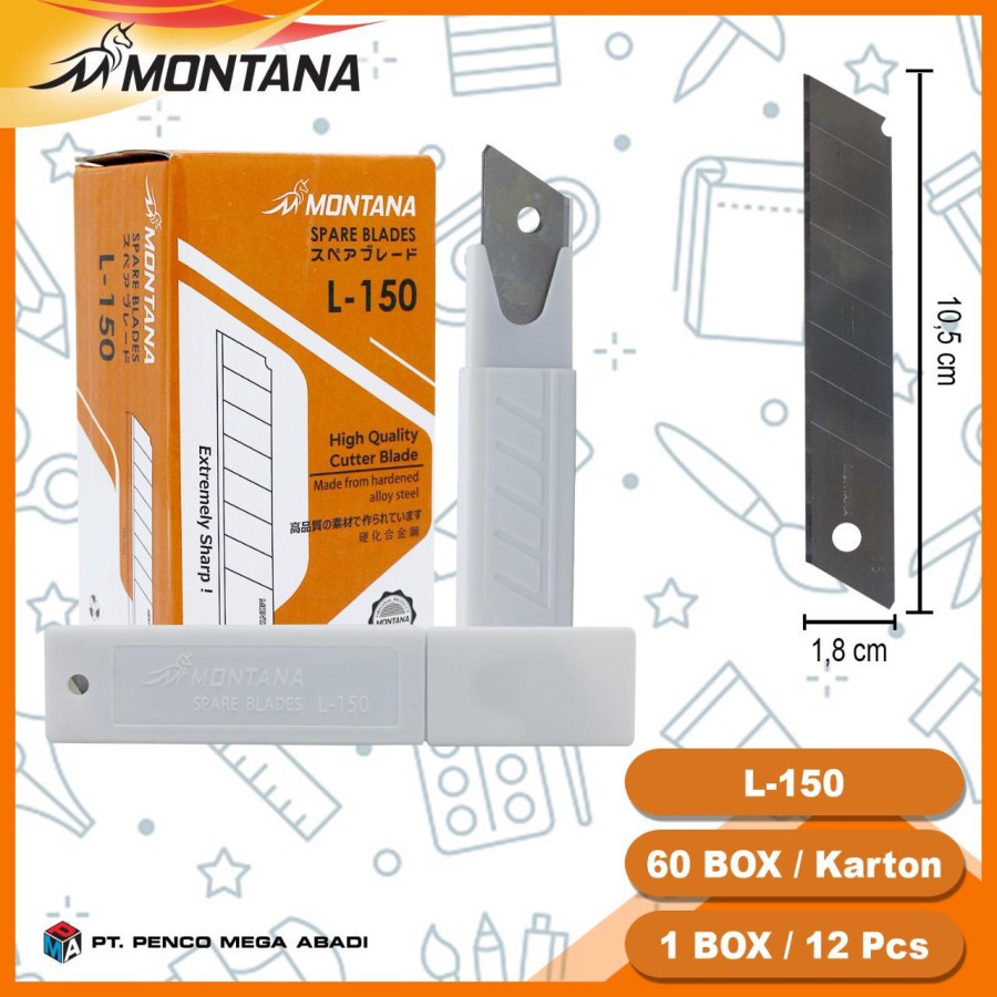 

5pcs/set Isi Cutter Besar L150 Glory