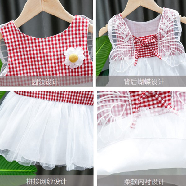 [Import] Baju Dress Kasual Anak Perempuan Butterfly Tanpa Lengan Katun Bisa COD Usia 1 2 3 tahun