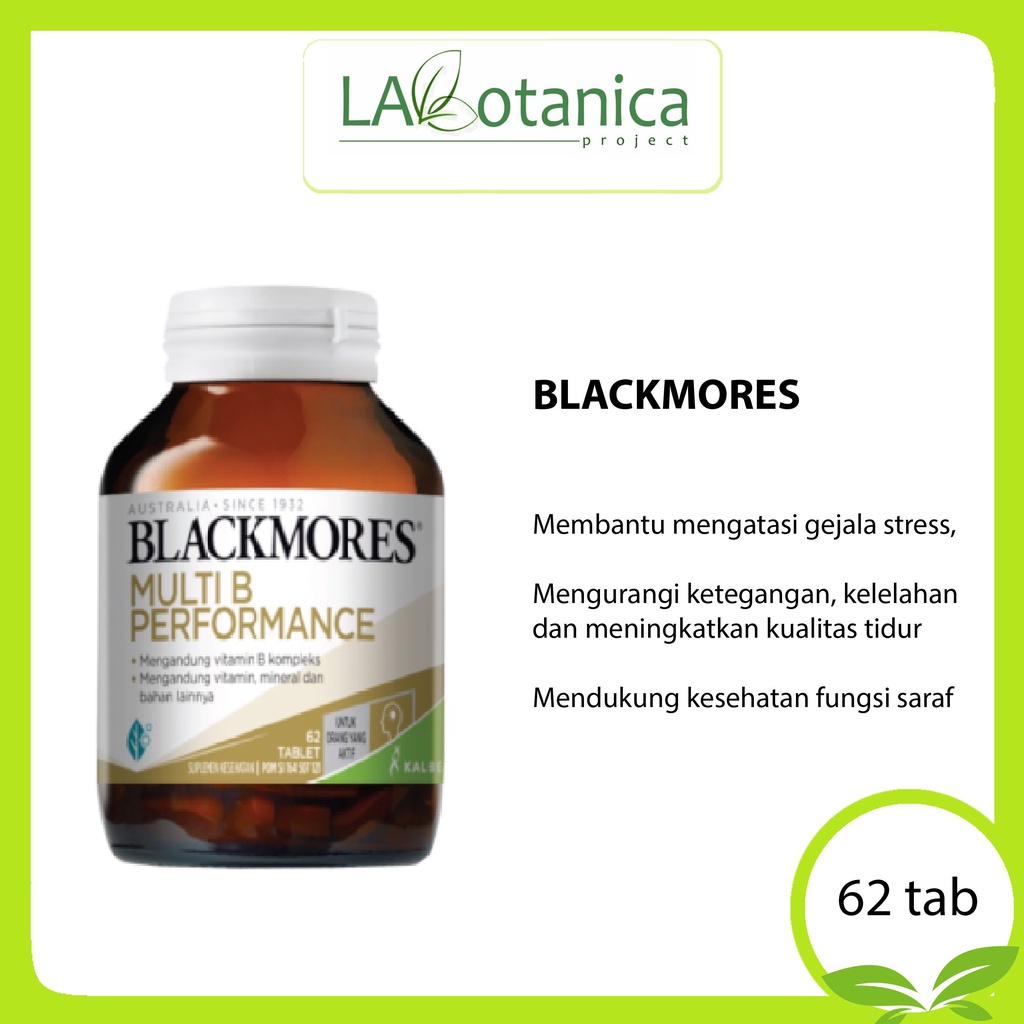 Jual Blackmores Multi B Performance Executive B 62 Tablet (Vitamin B, C ...