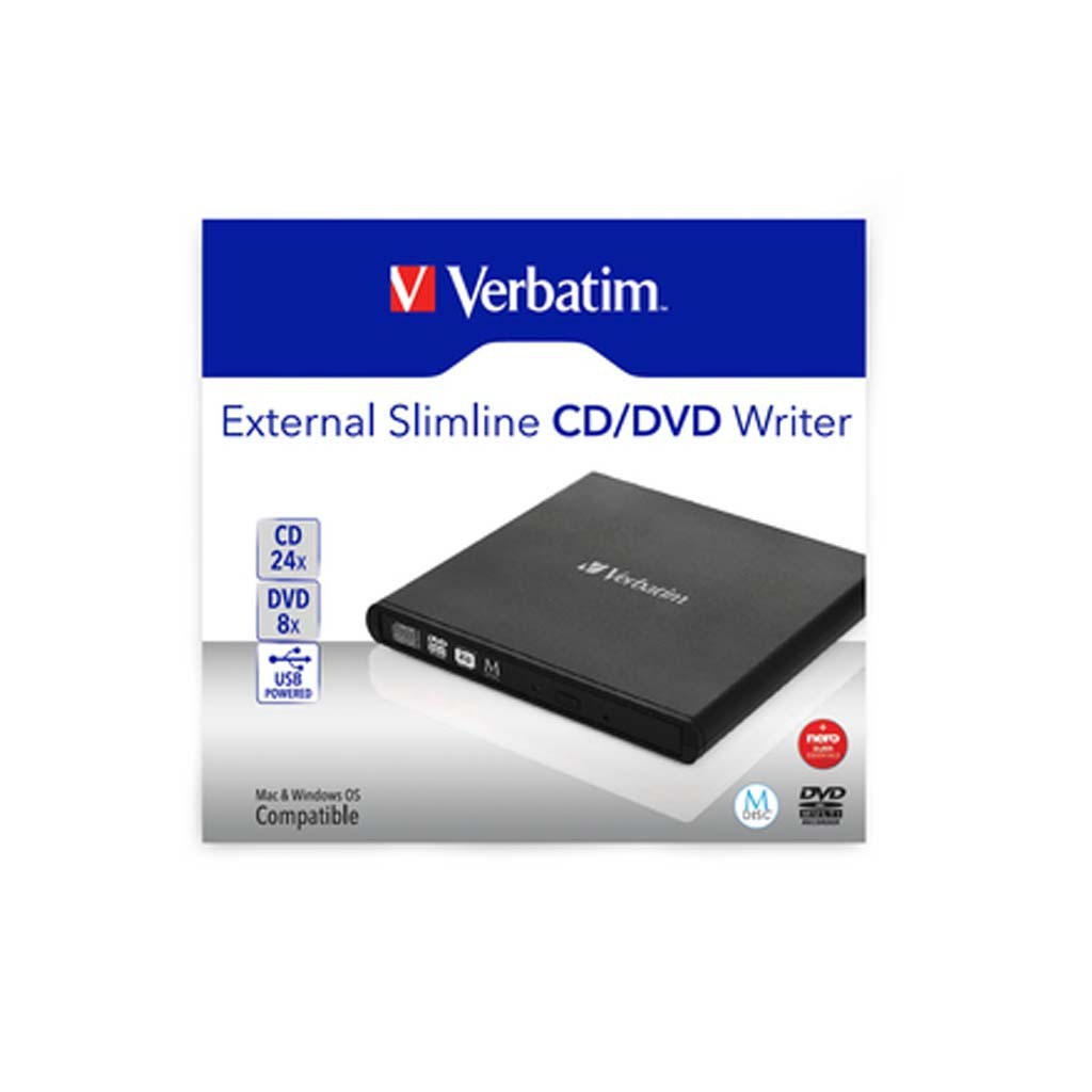 Jual Verbatim External Slimline CD DVD Writer 98938 | Shopee Indonesia