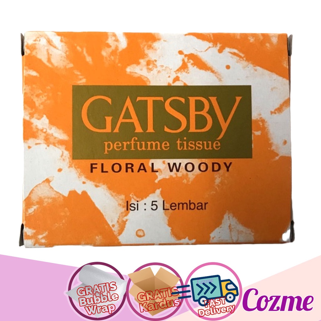 GATSBY Perfume Tissue Floral Woody Isi 5 Lembar