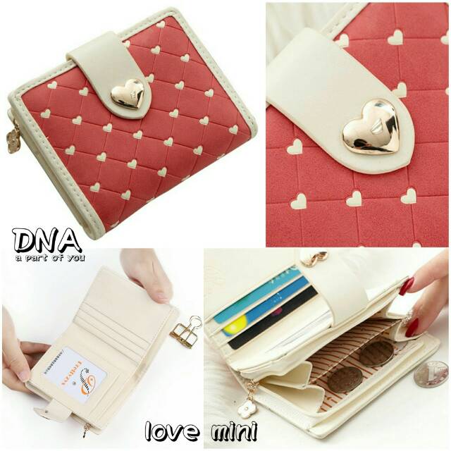 Dompet lipat murah/dompet love mini