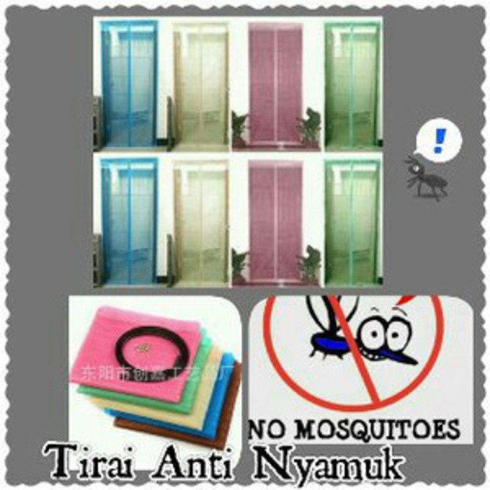 murah Tirai Pintu Magnet Anti Nyamuk magnetic curtain magic mesh 1kg isi4pcs bagus__