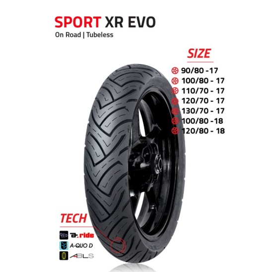 Ban belakang CB 150 Facelift Ban FDR 130/70 ring 17 Sport XR Evo