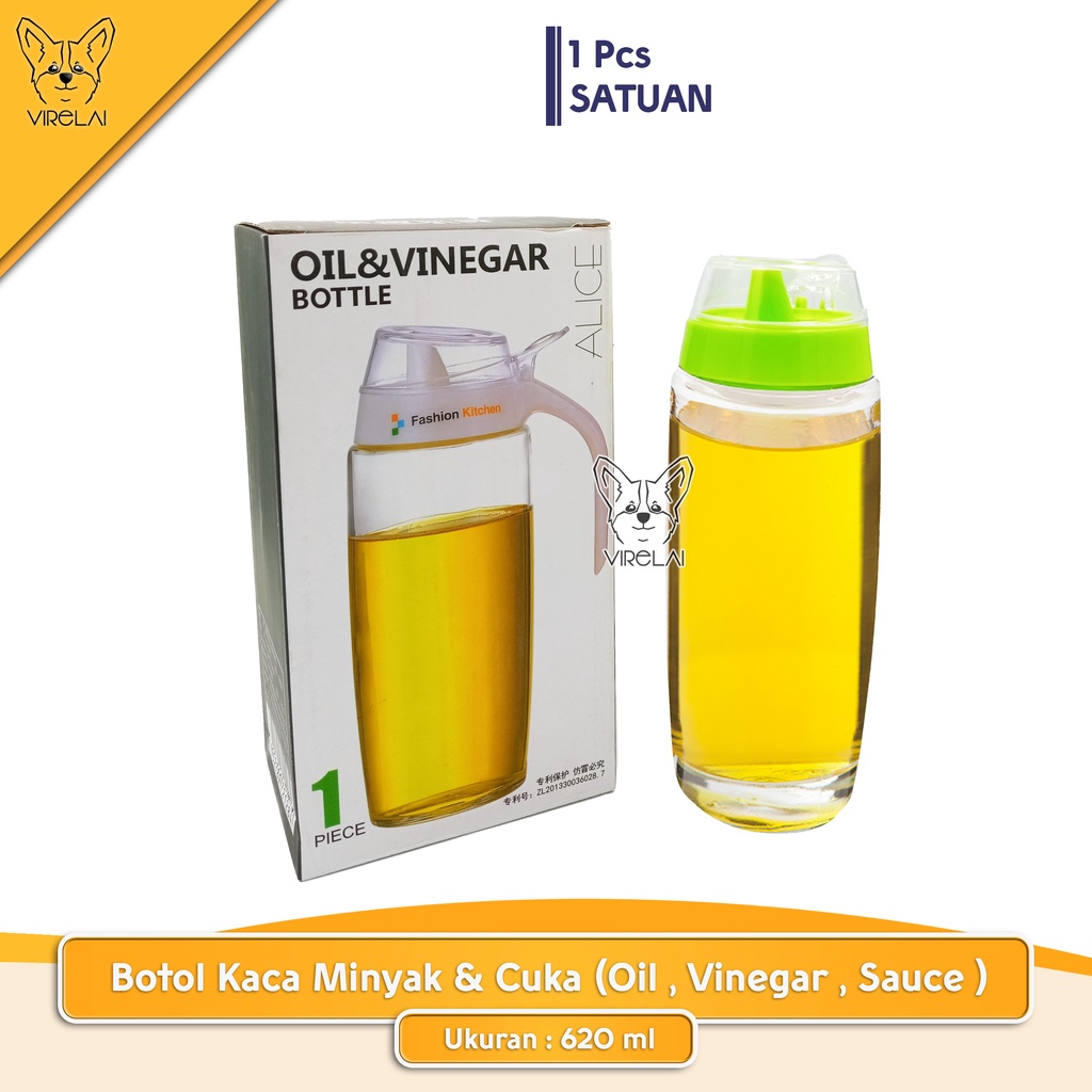 Botol kecap kaca untuk kecap &amp; cuka (oil vinegar , sauce ) 620 ml