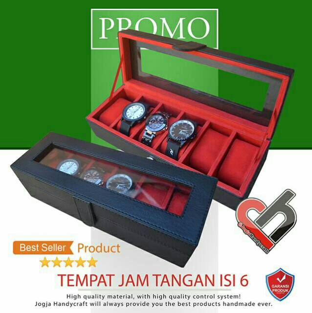 KOTAK TEMPAT JAM TANGAN ISI 6 / WATCH BOX