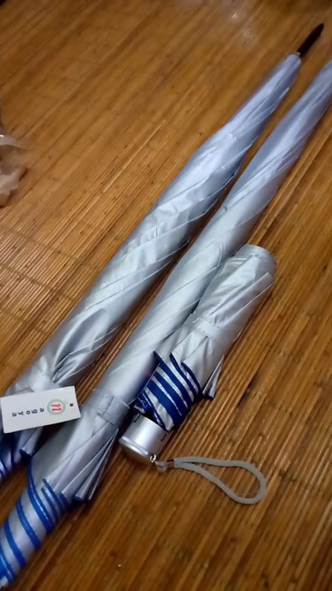 Rajakarta Payung Promosi Lipat 3 Silver Anti Uv Merk Sakura Ada Safety Uv