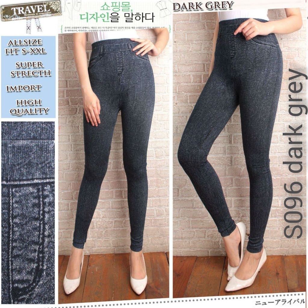 Celan Legging Jeans Import/Legging Panjang Wanita/Legging Spandek Import/Legging Import Murah/Leggin