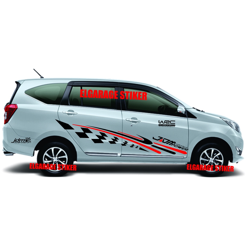 Stiker  mobil daihatsu sigra cutting stiker mobil sigra racing stiker body mobil sigra calya ertiga 