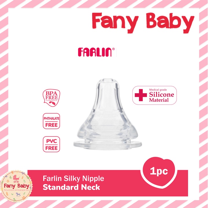 FARLIN  SILKY SILICONE NIPPLE STANDARD NECK 1PCS