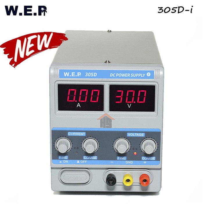 WEP 305D-I 5 Ampere DC POWER SUPPLY THREE DIGITAL LED DISPLAY