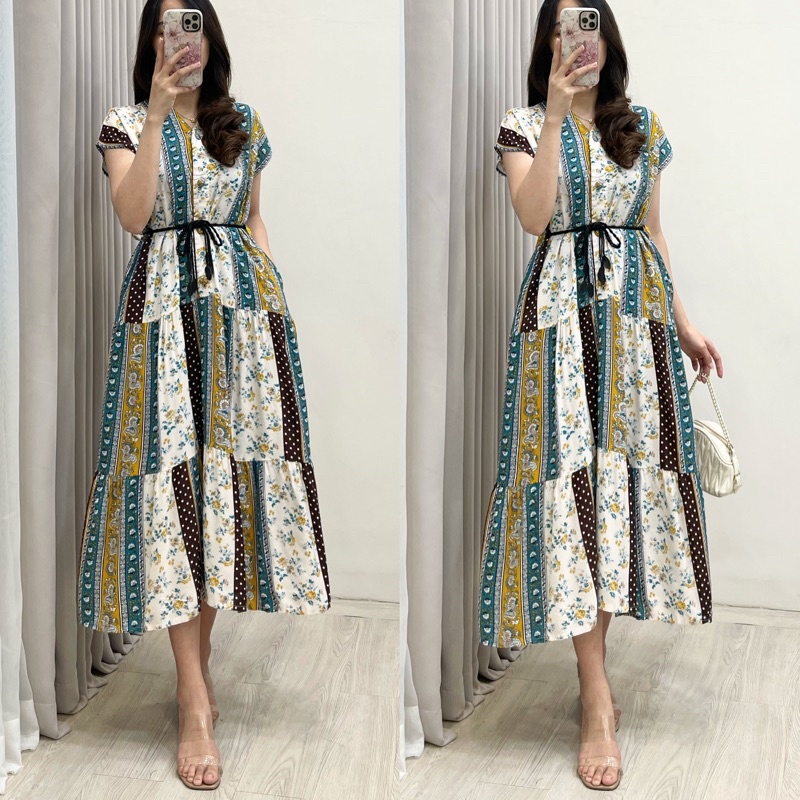 Amariel Malibu Home Dress - Daster Nyaman Adem-Mlb: Tosca Saree