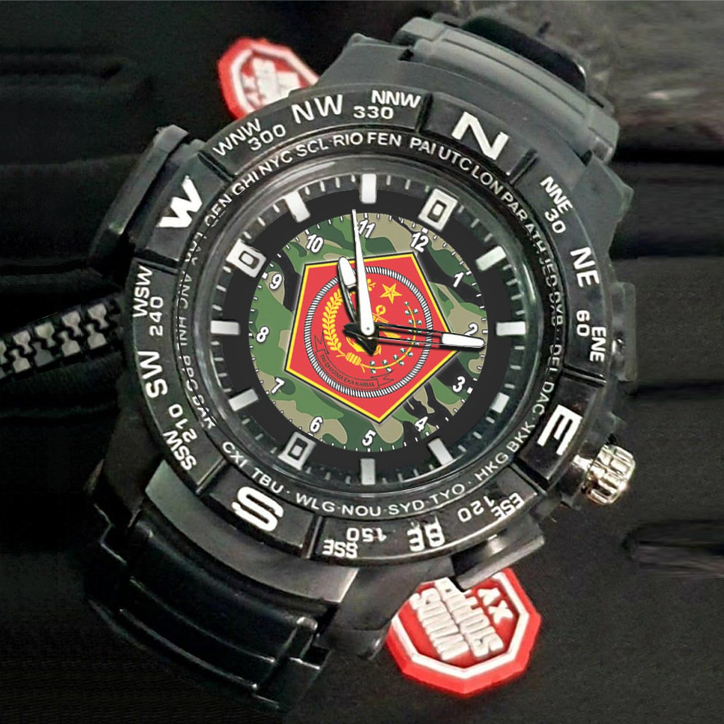 (EXCLUSIVE) Jam Tangan LOGO TNI motif 1 Sport Bagus