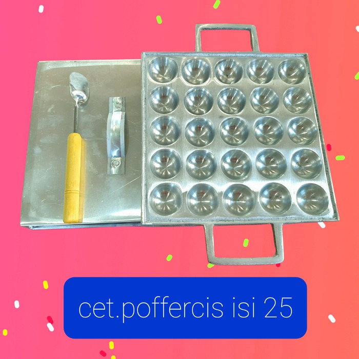 Cetakan Kue Poffercis isi 25 / Telur Puyuh + Sutil Mini