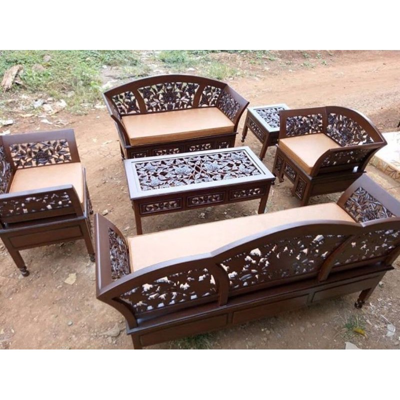 KURSI TAMU KARTINI JATI UKIR