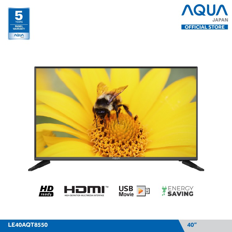 AQUA JAPAN LED TV 40 Inch HD USB HDMI LE40AQT8550 FREE ONGKIR JABODETABEK