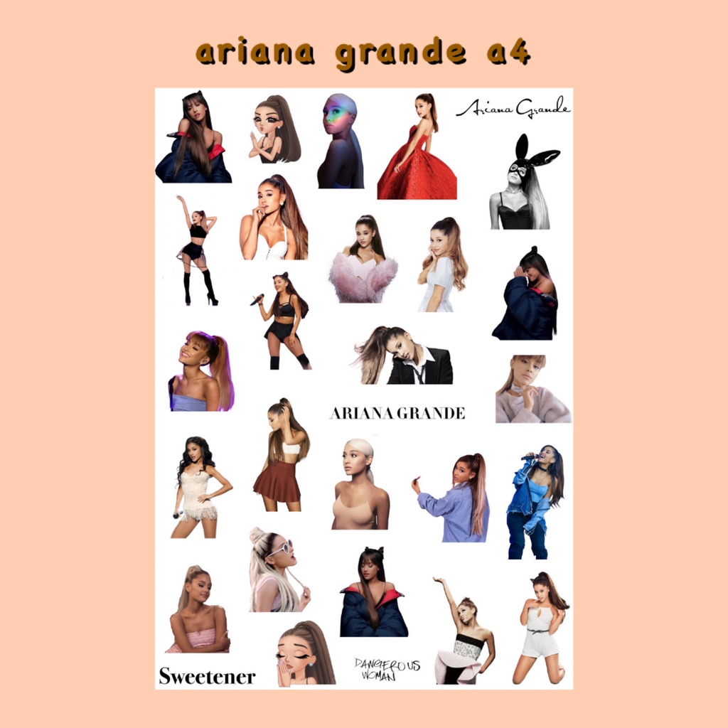 

STICKER SOLO SINGER EDITION A4 (Ariana Grande, Shawn Mendez, Camilla Cabelo, Billie Eilish, Conan Gray, Drake, Dua Lipa, Harry Styles)