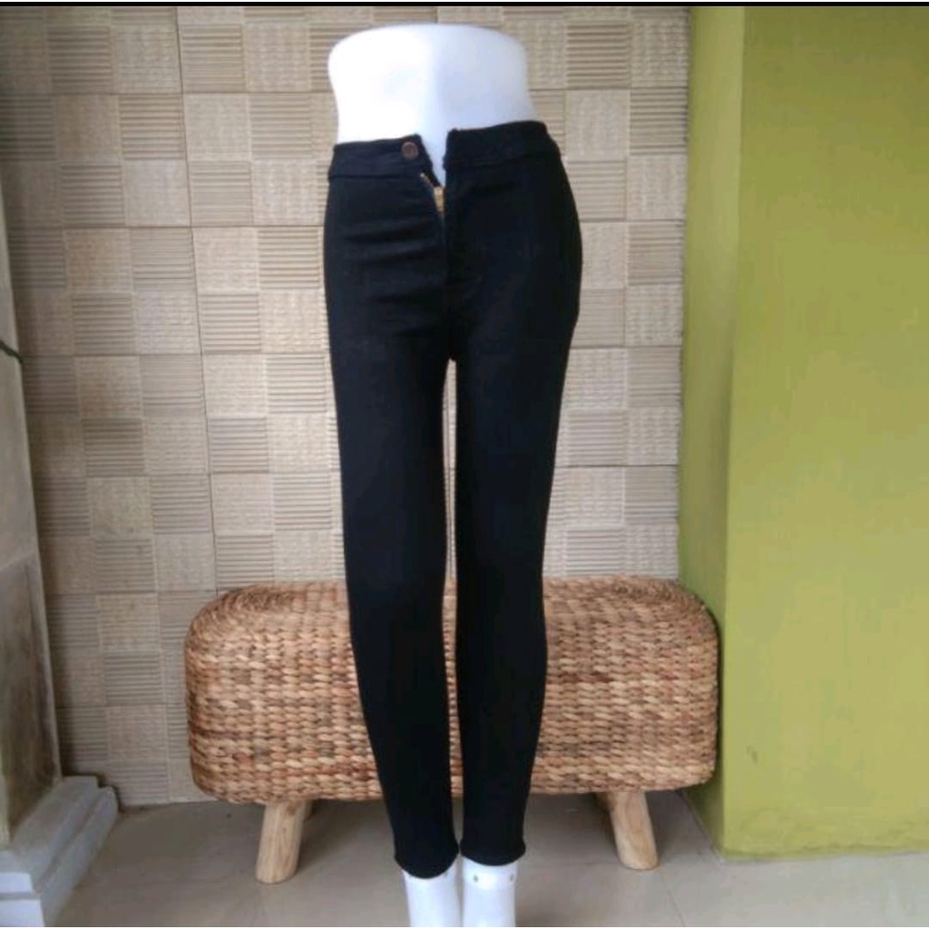 ( Size 27 - 34 ) MC girl - High Waist Diamond Wanita / Highwaist Cewe / Haiwes Cewek / Haiwaist Panjang / Haiwais Polos / Highwais Skinny / Highwes Jins Stretch Denim Kekinian / Celana Jeans Pinggang Tinggi Korea Model Terbaru / Pensil Pants / Lepis Murah