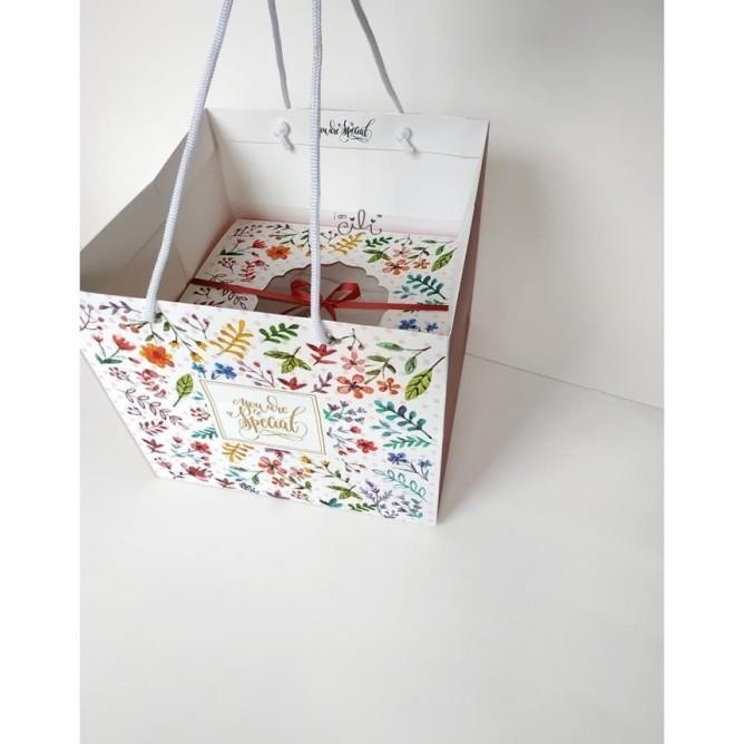 

(TERLARIS) JUAL!!! PAPERBAG MOTIF BUNGA TAS KERTAS CANTIK FLOWER UKURAN 24 X 24 X