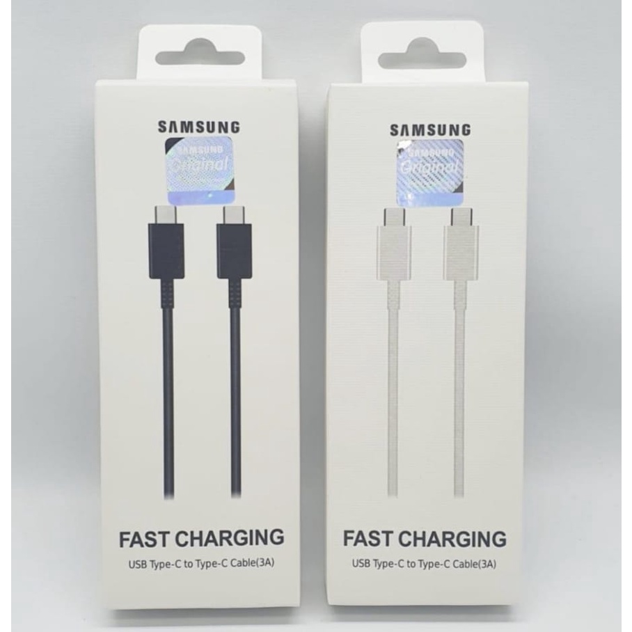 Kabel Data Samsung S8 USB to Type C Original Cable Data Note 10 A70 A80 C to C Fast Charging Casan + Packing Mika