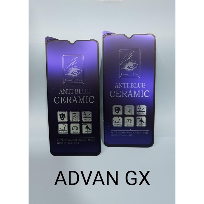 ADVAN GX ~ TEMPERED GLASS MATTE CERAMIC ANTI BLUE LIGHT ~ HP