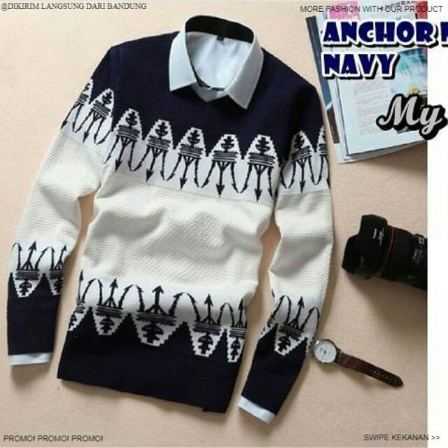 SWEATER RAJUT ANCHOR TRIBAL HIGHT QUALITY