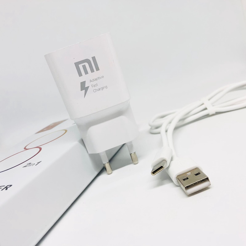 [MINIGO] Charger Xiaomi 2in1 M-08ES Micro Dan Type C Travel Adapter Xiaomi 3.0 Qualcom quick charging casan isi daya cepat bisa buat semua HP