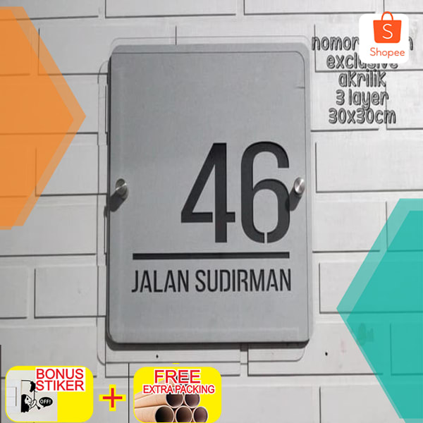 

MODERN SERIES Nomor / Nomer Rumah Akrilik / Acrylic Murah wr303 Keren