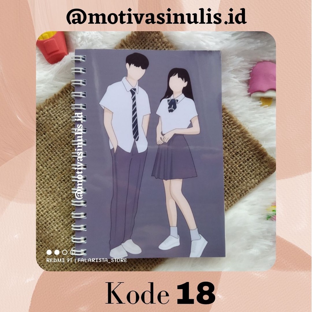 (Standard) NOTEBOOK SPIRAL BLACK LINES Part 2 COVER MOTIVASI / BUKU CATATAN HARIAN-18