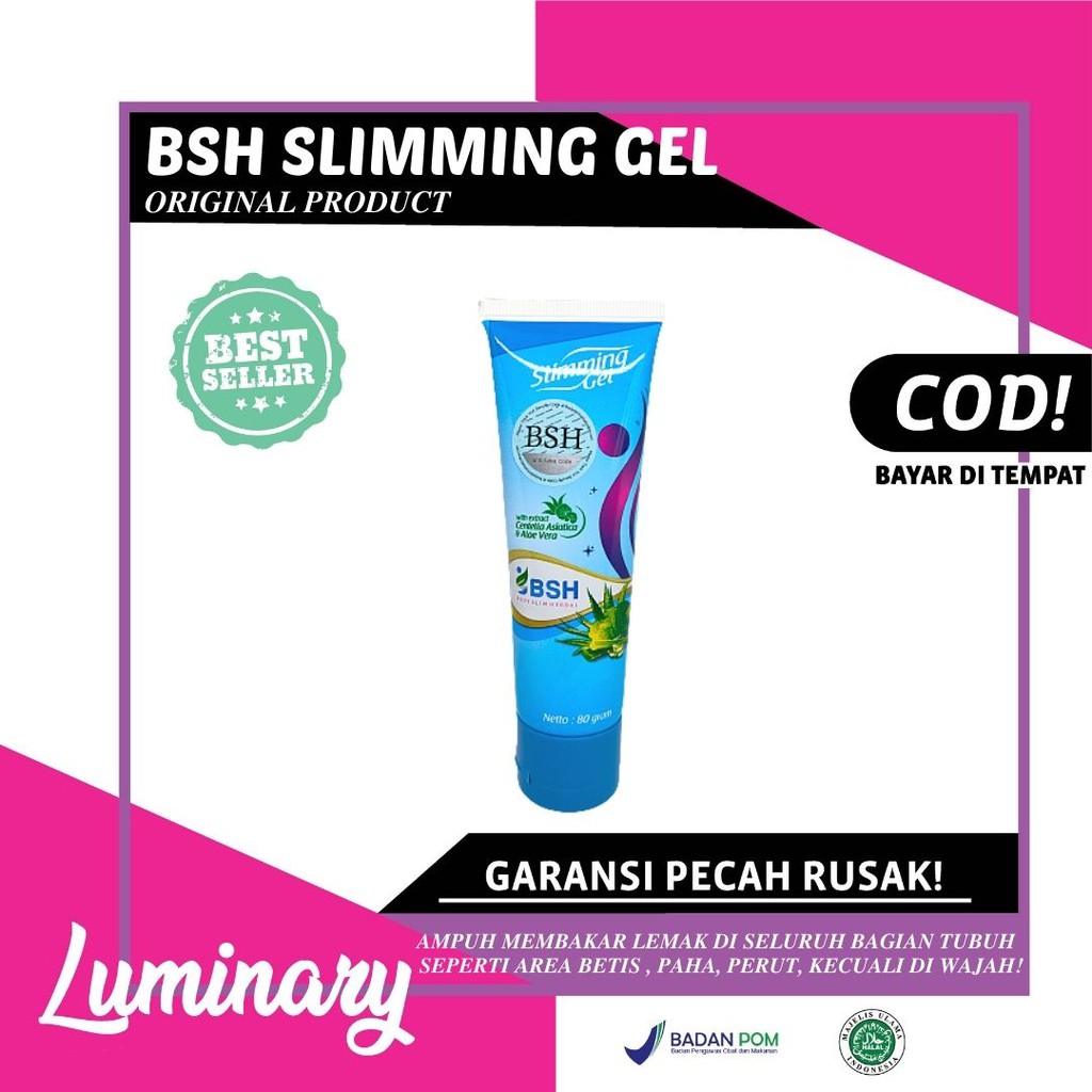 BSH BODY SLIM HERBAL SLIMMING GEL PELANGSING BADAN PEMBAKAR LEMAK PELANGSING PERUT HERBAL BPOM