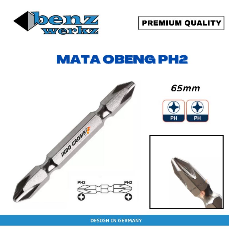 BENZ Mata Obeng Angin PH2 Screwdriver Bits Magnet PH 2 65 Mm Screwdrivber Murah