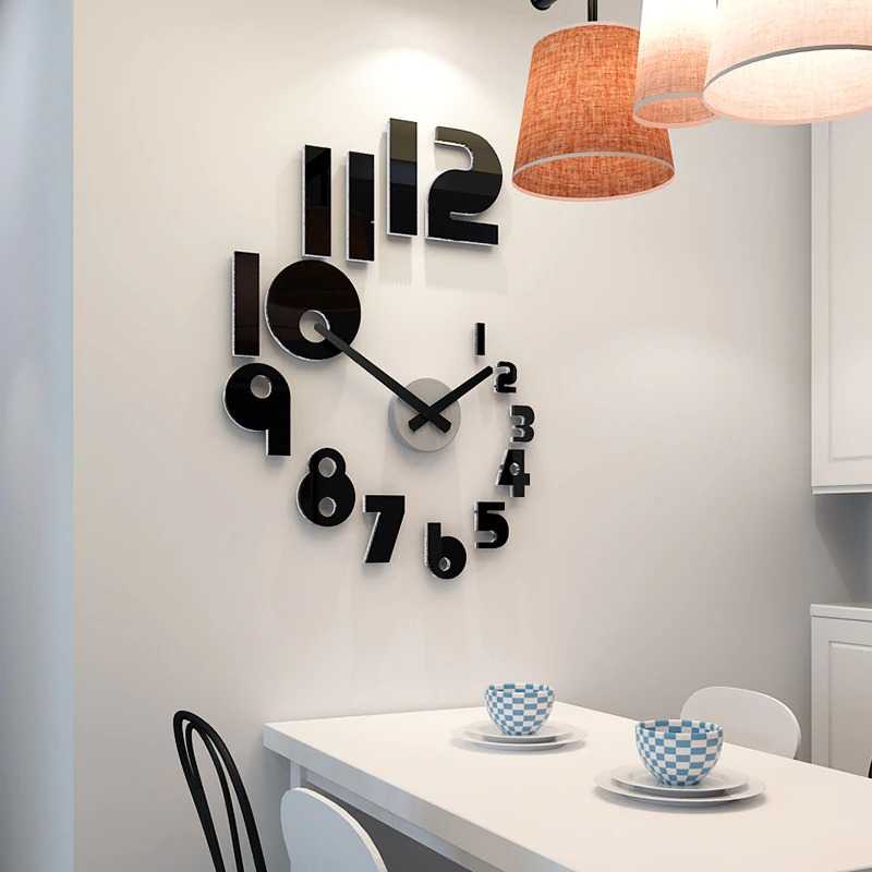 Jam Dinding Besar Unik Minimalis Dekorasi Dinding Kamar Rumah Aesthetic Modern 120 cm DIY R072-1