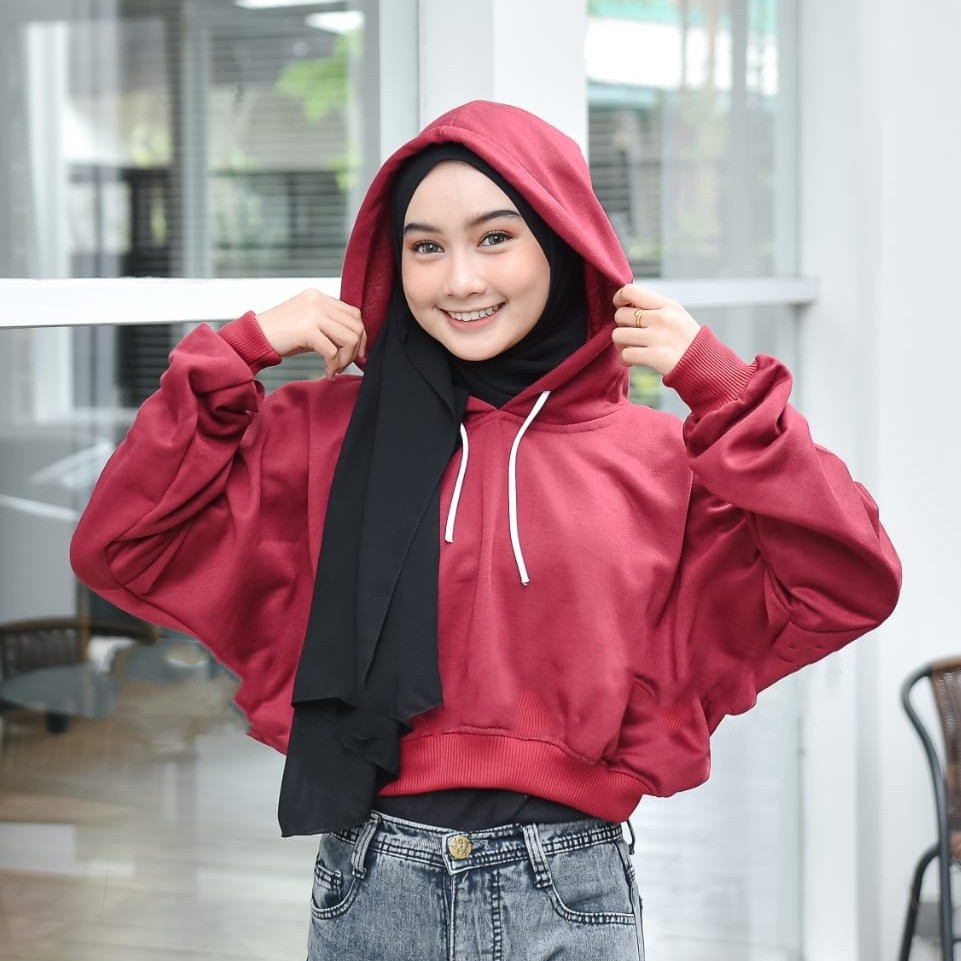 OVERSIZE CROP HOODIE - HOODIE OVERSIZE WANITA KEKINIAN