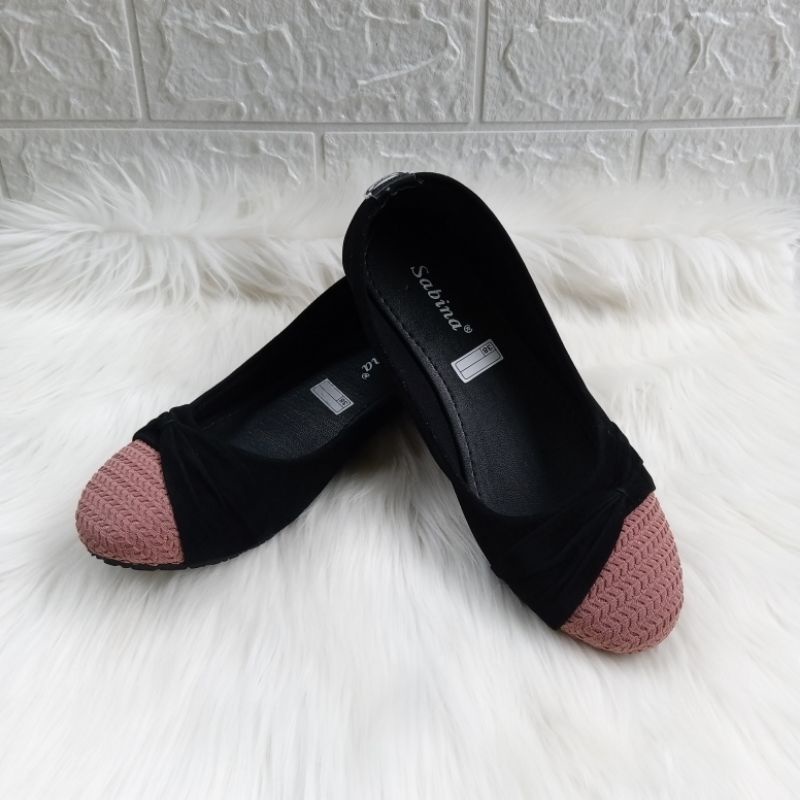 Sepatu Wanita Casual Flat Shoes Wanita Terbaru Balet Sol Karet