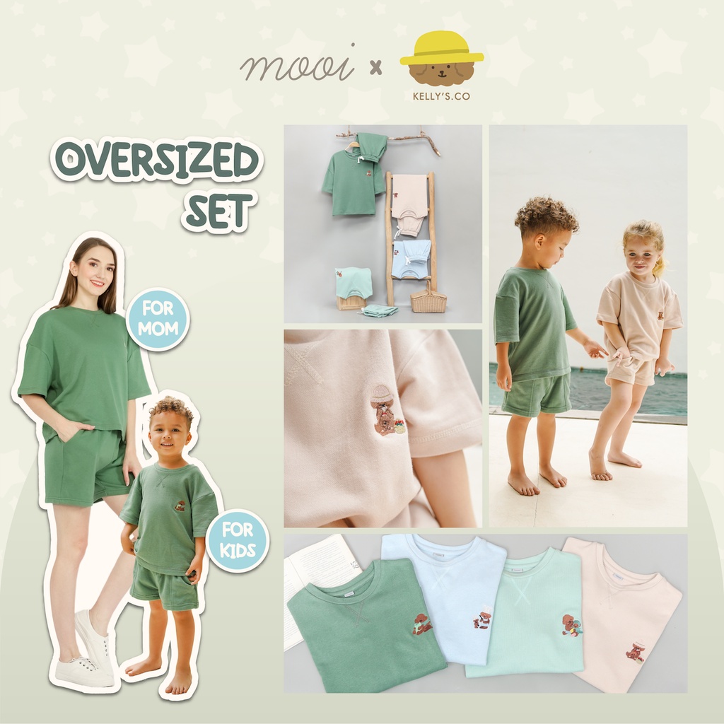 Mooi x Kellysco Oversized Set Setelan Wanita (MOM)-4