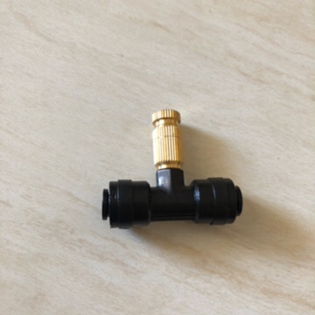 Nozzle Mist Spray Kuningan + Tee 0,3 mm dan 0,2 mm untuk spray disinfectant, fogging, misting