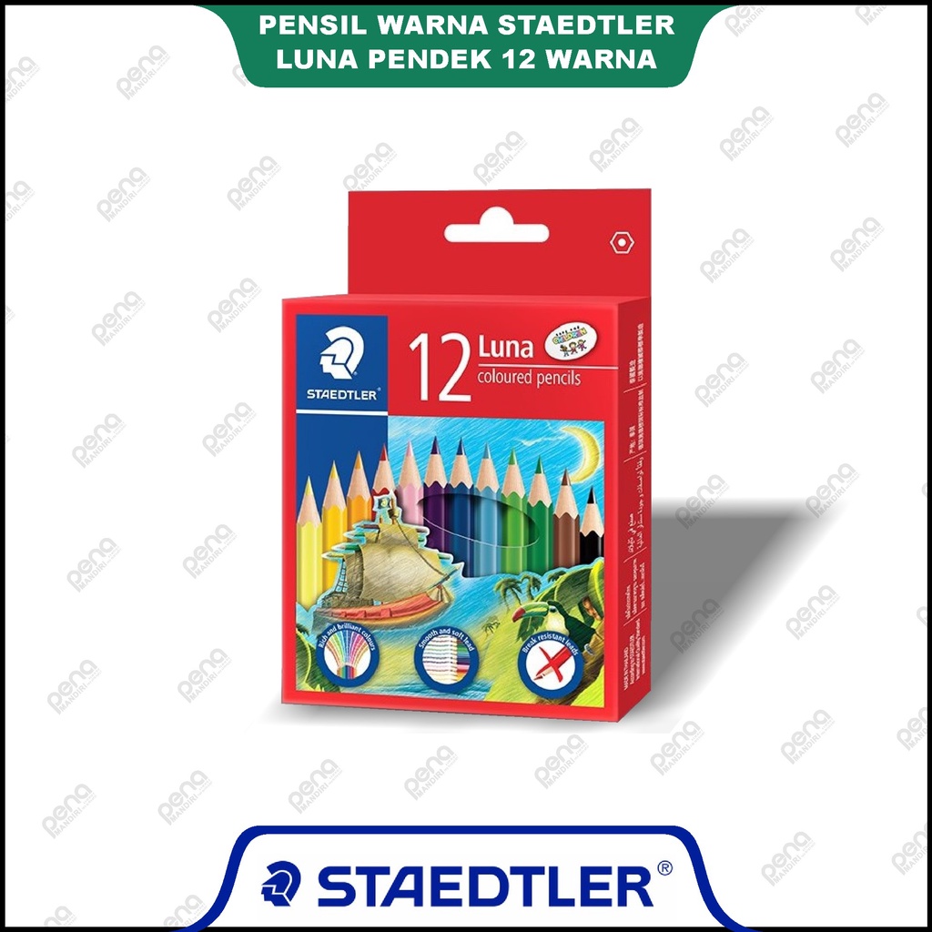 Pensil Warna Staedtler Luna Pendek 12 Warna