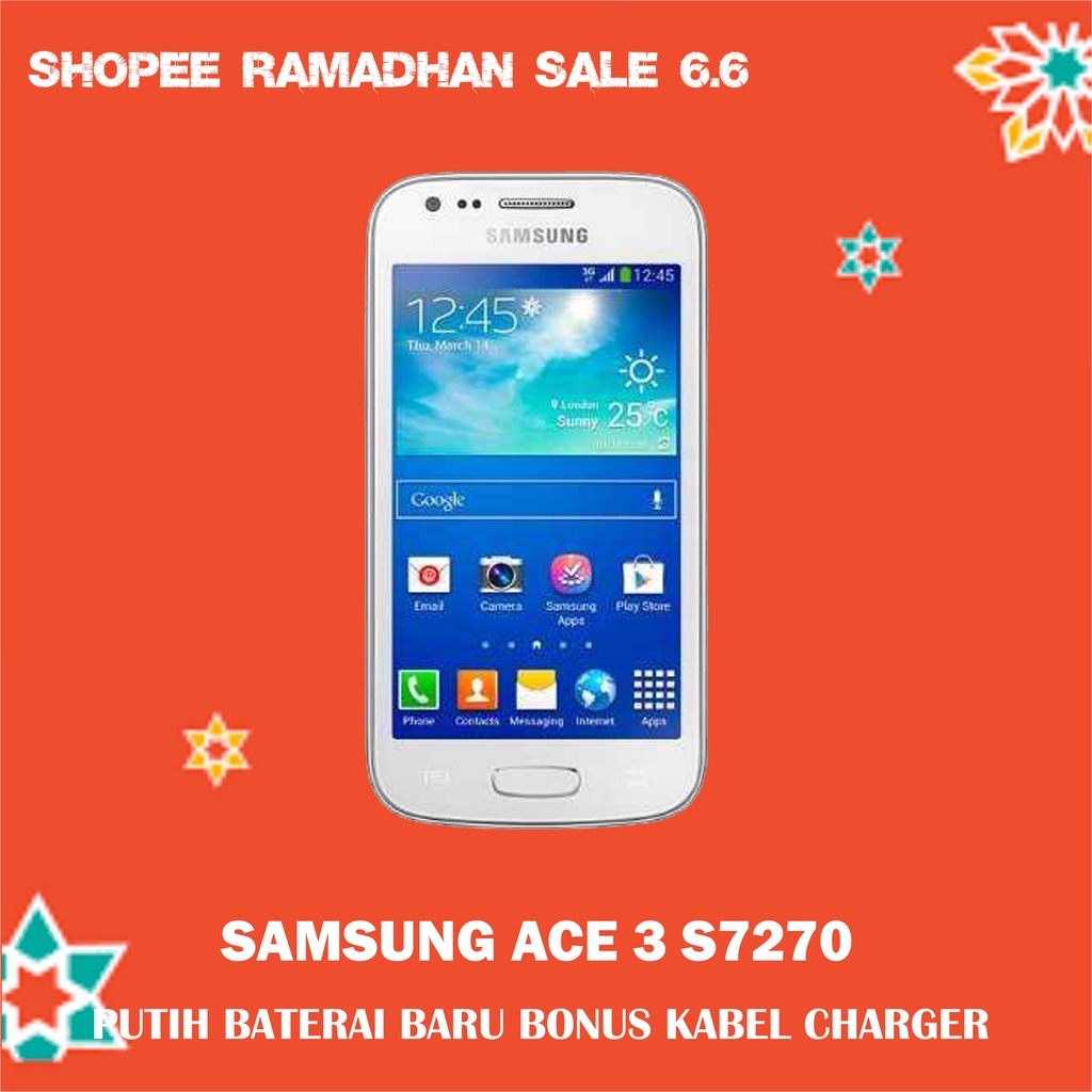Samsung Galaxy Ace 3 /S7270/Android Samsung/Bisa WA,BBM,FB Hp Murah/ iMEI Aman/Baterai Baru Mulus