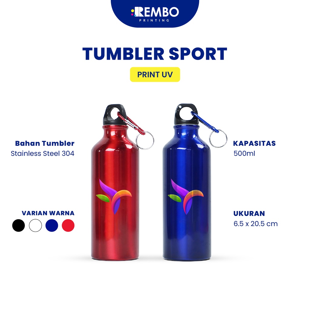 Tumbler Custom Sport UV/Print UV Nama/Logo/Karakter Souvenir Tumbler/Promosi Murah