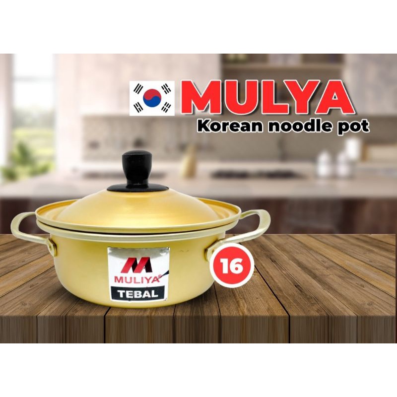 Panci Korea 16/18cm Ramyun Ramen Ramyeon Mie Gold Emas Hotpot