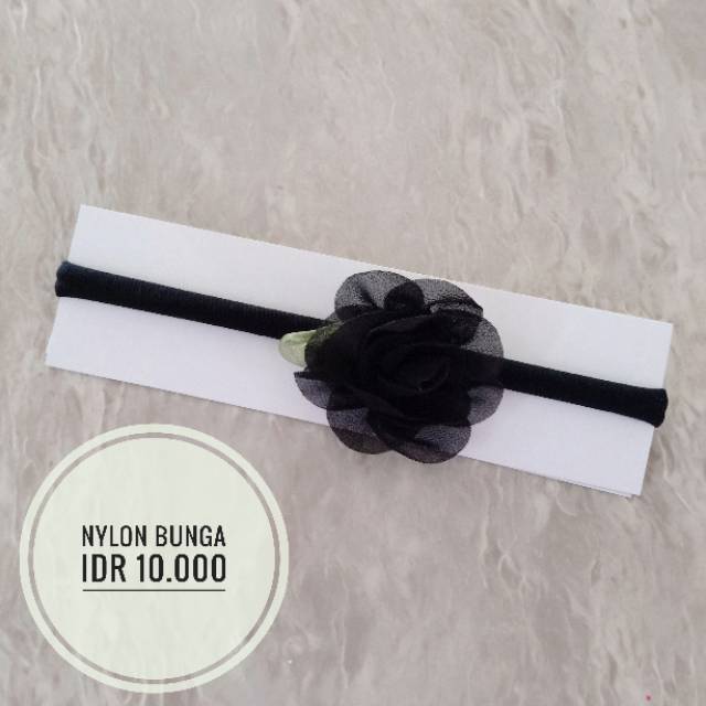 Bandana bando headband anak bayi bunga cantik simple bahan tali nylon lembut lucu murah import