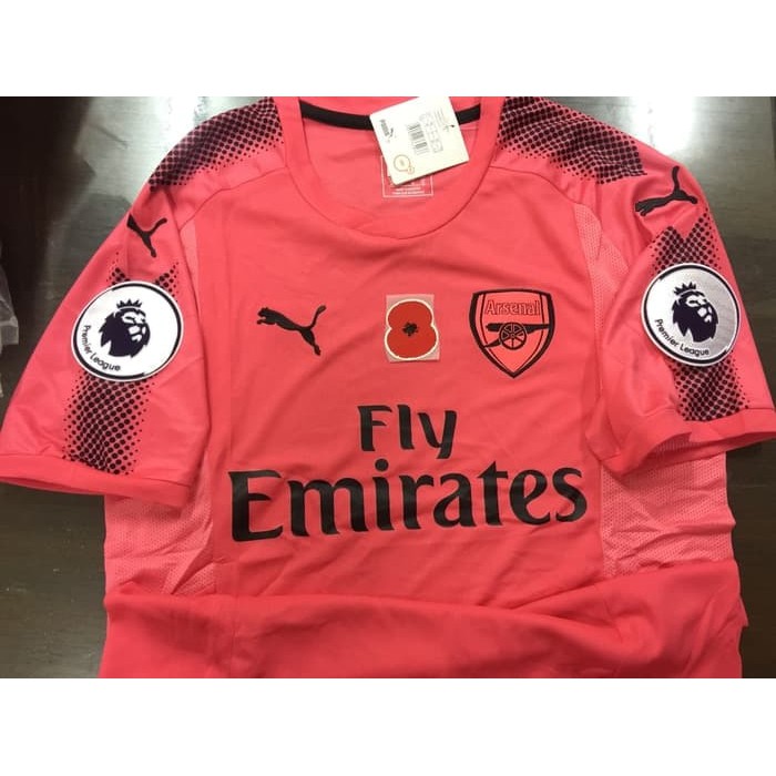 JErsey Baju Kaos Arsenal GK Kiper 17/18 Grade Ori Full Patch Futsal