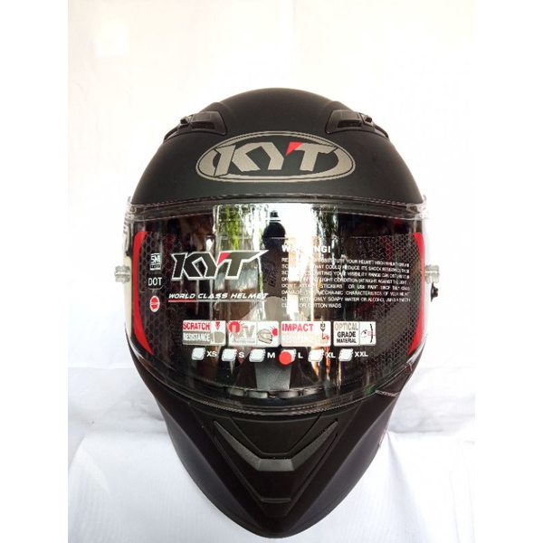 KYT HELM FALCON FR SOLID | MATT BLACK | FLAT VISOR FULL FACE KYT HELM FALCON FR SOLID | SKY BLUE | F