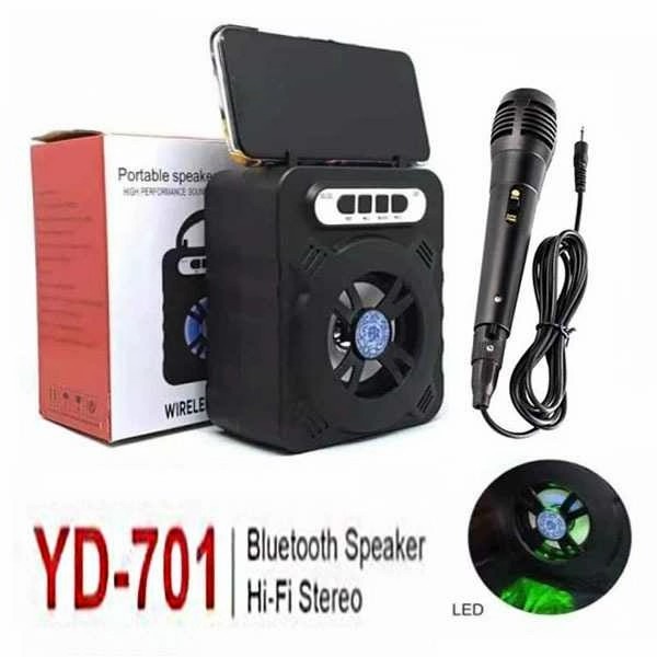 Promo Terbaik!!! Speaker Bluetooth HI-FI Stereo Wireless YD 701H Plus Standing HP Bagian Atas Dan Kombinasi Lampu LED Disco Extra Bass