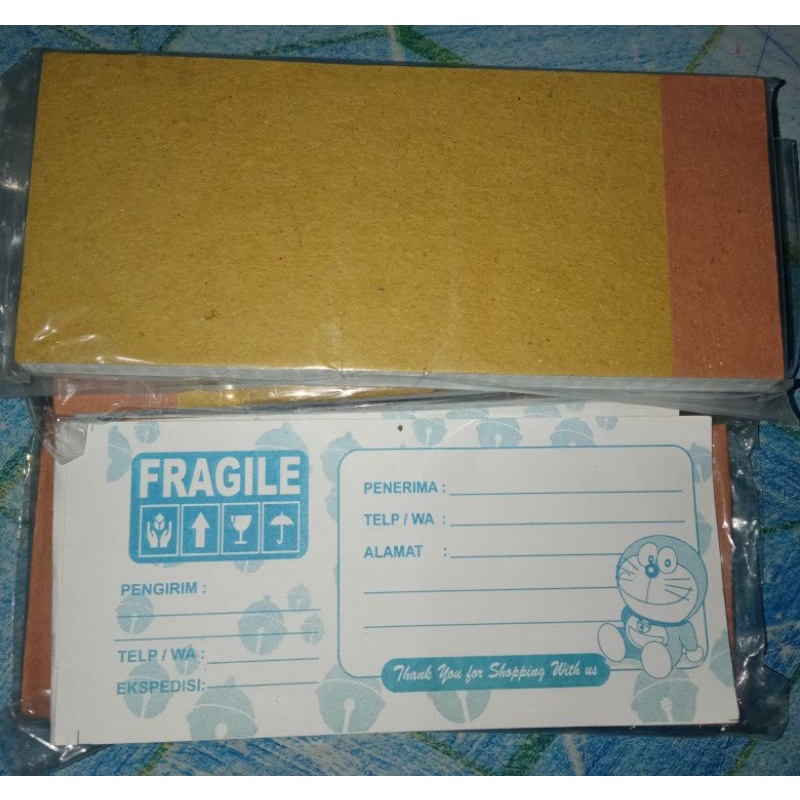 

label pengiriman & nota isi 100 lembar