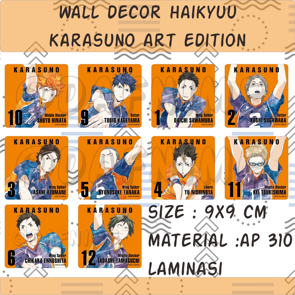 WALLDECOR ANIME HAIKYUU KARASUNO ART EDITION