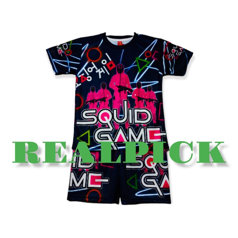 SETELAN BAJU ANAK GAME SQUID, SETELAN BAJU GAME SQUID