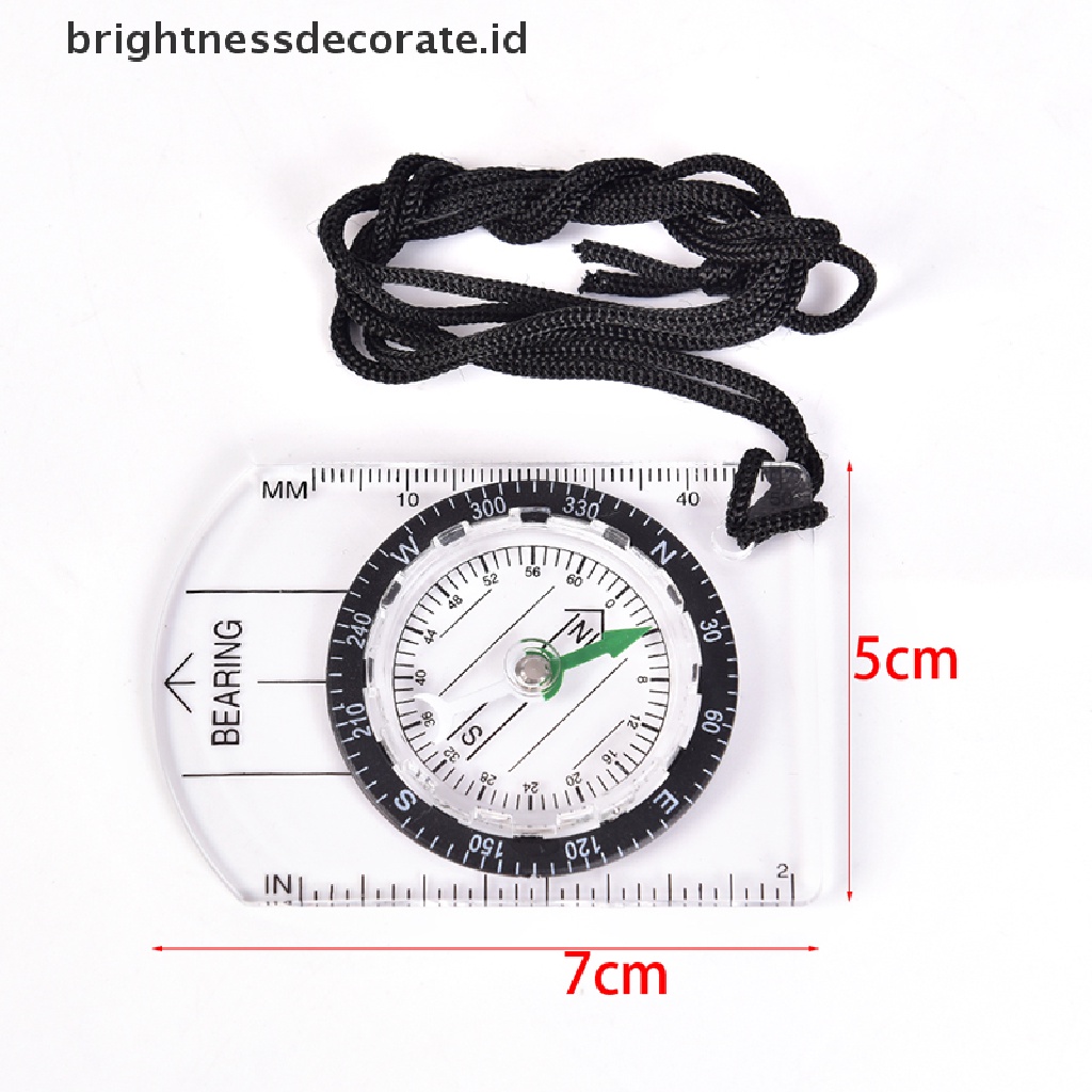 [birth] 1pc Outdoor Hiking Camping Compass Map Scale Ruler Multifunctional Equipment [ID]